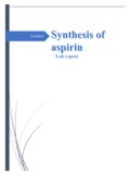 lab report: synthesis of aspirin