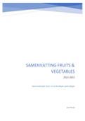 College aantekeningen FOOD Fruit & Vegetables (FI1413) 
