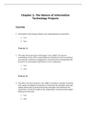 Information Technology Project Management, Marchewka - Exam Preparation Test Bank (Downloadable Doc)