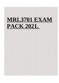MRL3701 EXAM PACK 2021