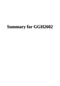 GGH2602 Summary Study Notes.