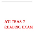 ATI TEAS 7 READING EXAM