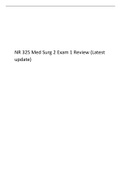 NR 325 Med Surg 2 Exam 1 Review (Latest update)