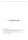 ASVAB Math (2022) Download to Score A