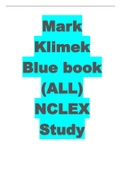 Mark Klimek Blue book (ALL) NCLEX Study Guide UPDATED 2022
