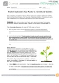 Questions and Answers > GIZMOS: Student Exploration: BIOLOGY MISCFastPlants1-Growth and Genetics.