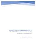 PSY1005S: Summary Notes