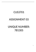 CUS3701-Curriculum Studies ASSIGNMENT 03 LATEST 2022.