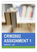 CRW2602 Assignment 1 Semester 2 2022