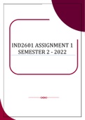 IND2601 ASSIGNMENT 1 SEMESTER 2 - 2022