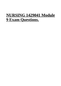NURSING 1429041-Med-Surg Module 9 Exam Questions & NURSING 1429041-Med-Surg Module 7 Exam Questions.