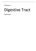Thema 4: Tractus Digestivus. Een complete samenvatting van alle tentamenstof!