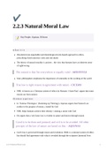 Utilitarianism, Situation Ethics, Natural Moral Law