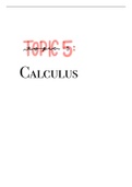Mathematics AA SL IB Diploma Program - Topic 5: Calculus
