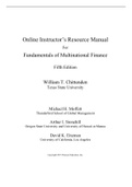 Fundamentals of Multinational Finance 5th Edition Moffett Solutions Manual