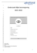 Onderzoek Rijke leeromgeving (Inholland, eerste jaar, 2021-2022)