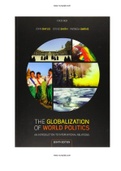 Globalization of World Politics Introduction to International Relations 8th Edition Baylis Test Bank