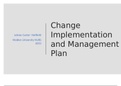 NURS 6053 Week 11 Assignment Presentation Change Implementation and Management Plan- Walden