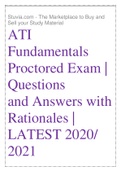 ATI Fundamentals Proctored Exam 402 Questions and Answers with Rationales LATEST 2020/ 2021 DOWNLOAD TO SCORE A 
