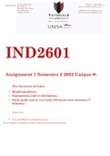 IND2601  Assignment 1 Semester 2 2022