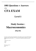 CFA EXAM Level 1 : Macro-Economics (1081 Questions + Answers of the CFA EXAM Level 1 )