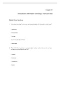 Using Information Technology, Williams - Exam Preparation Test Bank (Downloadable Doc)