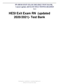 PN HESI EXIT EXAM 2021/2022 TEST BANK Latest update &EXAM SOLUTIONS(GRADED A+)