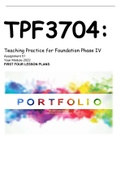 TPF3704 ASS 50 Portfolio 2022 (1st 4 Lesson Plans)