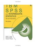 IBM SPSS for Intermediate Statistics Use and Interpretation 5th Edition Leech Solutions Manual |Complete Guide A+