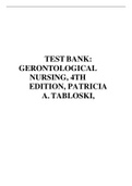 TEST BANK: GERONTOLOGICAL NURSING, 4TH EDITION, PATRICIA A. TABLOSKI
