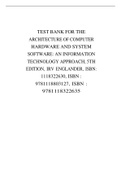 TEST BANK FOR THE ARCHITECTURE OF COMPUTER HARDWARE AND SYSTEM SOFTWARE: AN INFORMATION TECHNOLOGY APPROACH, 5TH EDITION, IRV ENGLANDER