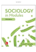 Sociology in Modules 5th Edition Schaefer Test Bank ISBN-13: 9781260074956 |COMPLETE TEST BANK | Guide A+.