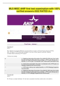 MLS MISC AHIP first test examination-with 100% verified answers-2022 RATED A++