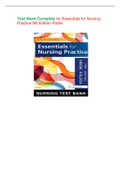 Test Bank for Essentials for Nursing Practice 9th Edition,All Chapters.