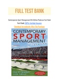 Contemporary Sport Management 6th Edition Pedersen Test Bank