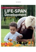 Topical Approach to Lifespan Development 10th Edition Santrock Test Bank ISBN-13: 9781260060928 |COMPLETE TEST BANK |Guide A+.