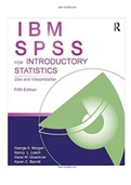 IBM SPSS for Introductory Statistics Use and Interpretation 5th Edition Morgan Solutions Manual