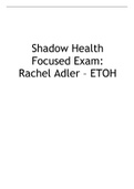 Shadow Health Focused Exam: Rachel Adler – ETOH