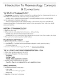 Introduction To Pharmacology: Concepts & Connections