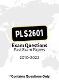 PLS2601 - Exam Revision Questions (2010-2022)
