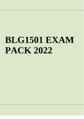 BLG1501 EXAM PACK 2022