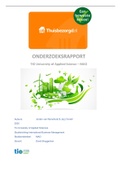 Marktonderzoek MAO (Nederlands) - Duurzaamheid en impact op Thuisbezorgd.nl - Hogeschool Tio Utrecht, International Business Management 2021