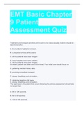 EMT Basic Chapter 9 Patient Assessment Quiz(Answered correctly)