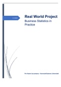 Real World Project - Business Statistics in Practice