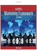 Capon’s Marketing Framework 4th Edition Capon Test Bank