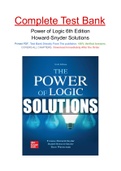 Power of Logic 6th Edition Howard-Snyder Solutions