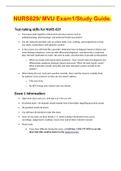 NURS629/ MVU Exam1/Study Guide. latest updated