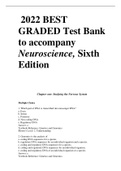 2022 BEST GRADED Test Bank to accompany Neuroscience, Sixth Edition