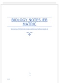 IEB Biology Notes and  Summary 