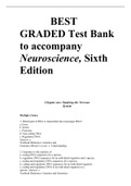 BEST GRADED Test Bank to accompany Neuroscience, Sixth Edition